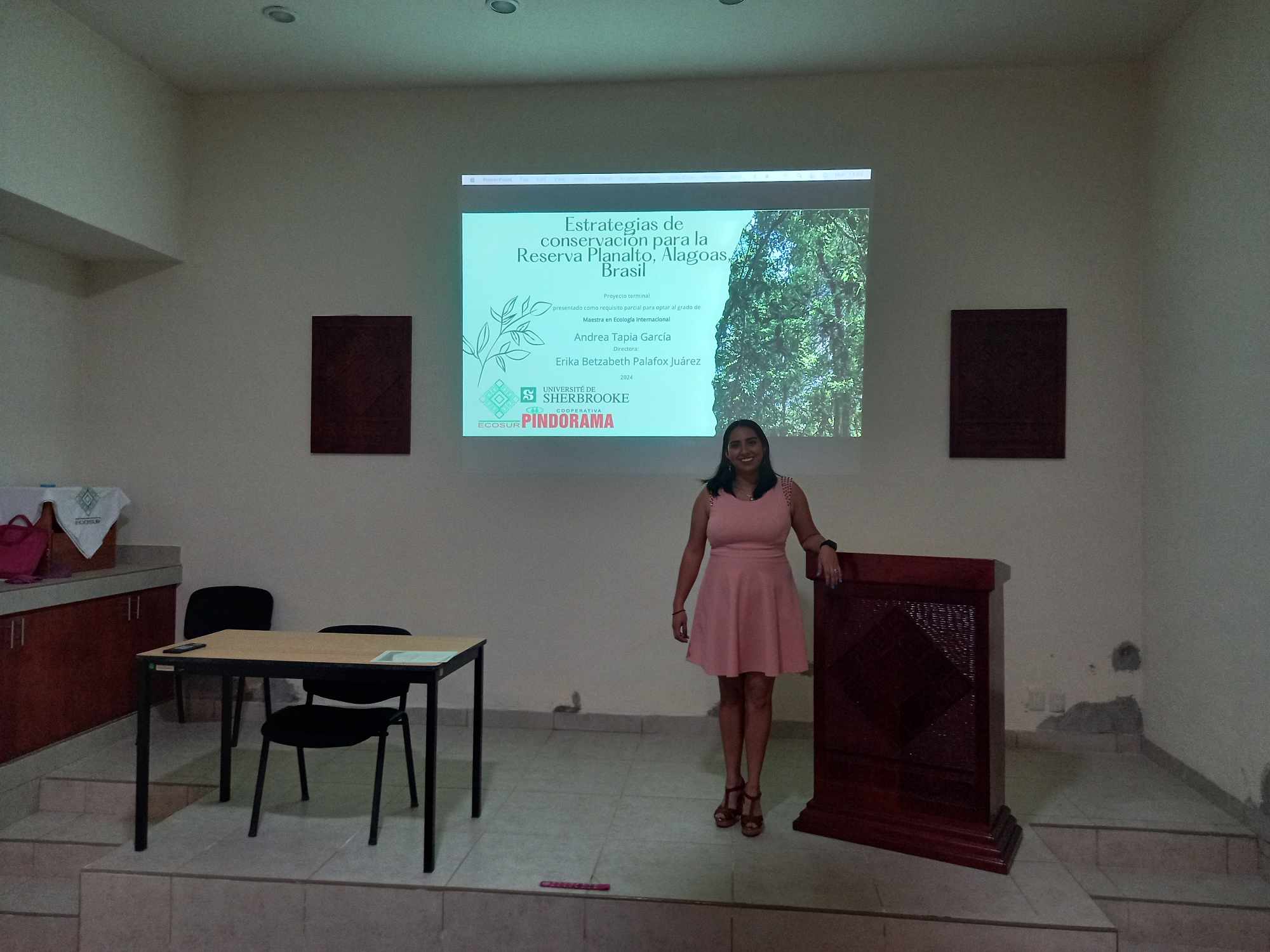 Andrea Tapia García obtiene el grado de Maestra en Ecología Internacional con el proyecto terminal “Estrategias de conservación para la Reserva Planalto, Alagoas, Brasil”