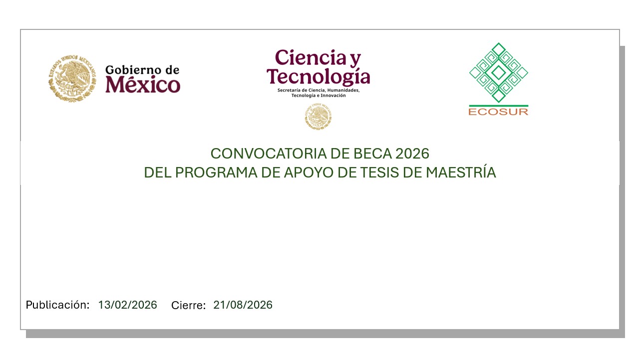 CONVOCATORIA DE BECA 2026 DEL PROGRAMA DE APOYO DE TESIS DE MAESTRÍA