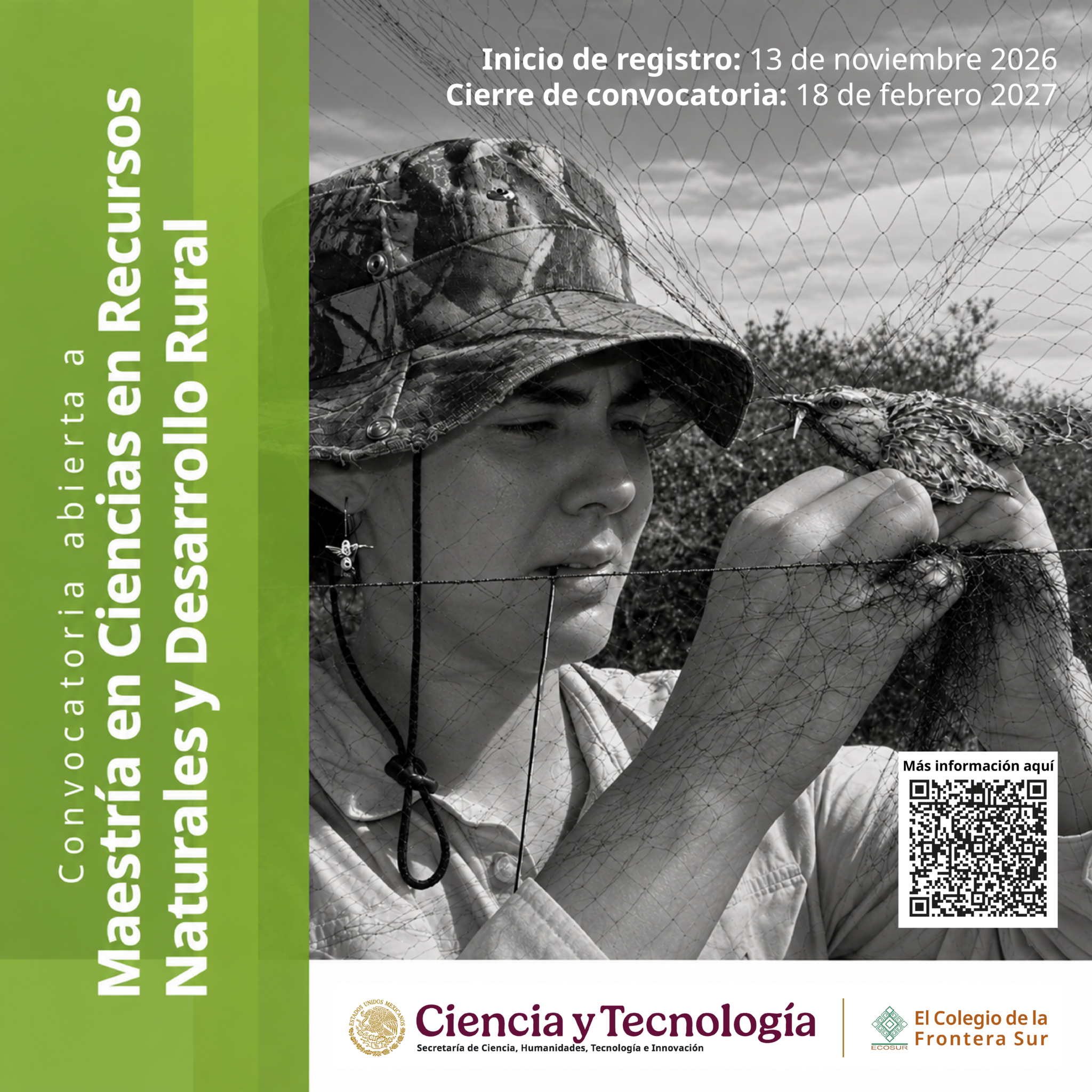 CONVOCATORIA DE ADMISIÓN AL PROGRAMA DE MAESTRÍA EN CIENCIAS EN RECURSOS NATURALES Y DESARROLLO RURAL GENERACIÓN 2027-2029