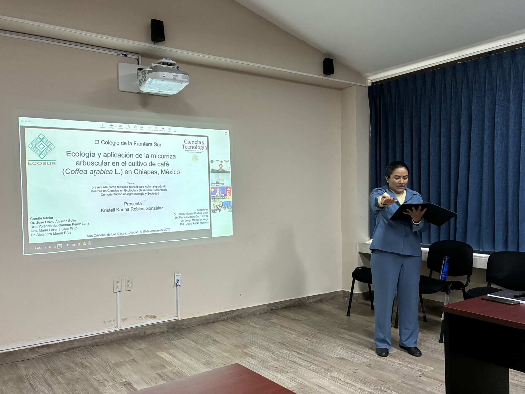 Kristell Karina Robles González obtiene el grado de Doctora en Ciencias con la tesis denominada “Ecología y aplicación de la micorriza arbuscular en el cultivo de café (Coffea arabica L.) en Chiapas, México”
