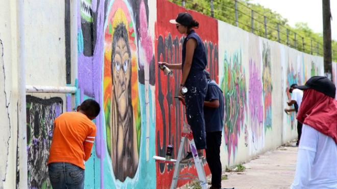 Nuevo grafiti en Yucatán expresa raíces mexicanas y cultura indígena
