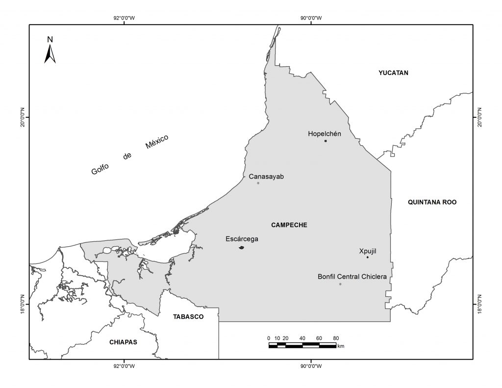 Mapa Región Campeche