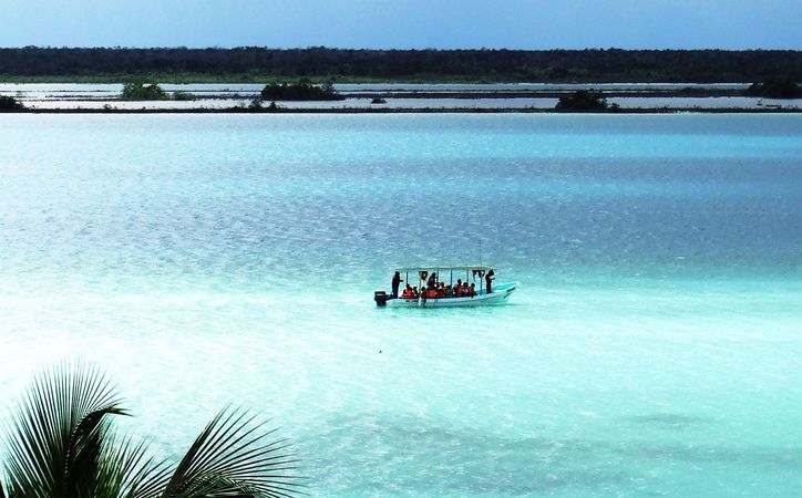 Frenan paso de navíos en la Isla de los Pájaros de Bacalar