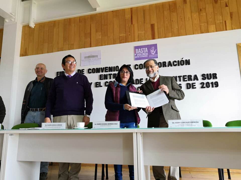 Firma Ayuntamiento de SCLC convenio de colaboración con ECOSUR