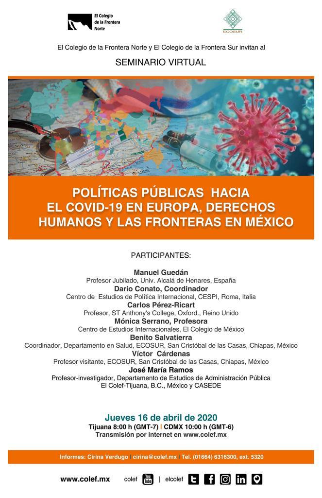 Políticas públicas hacia el COVID-19 en Europa, derechos humanos y las fronteras en México
