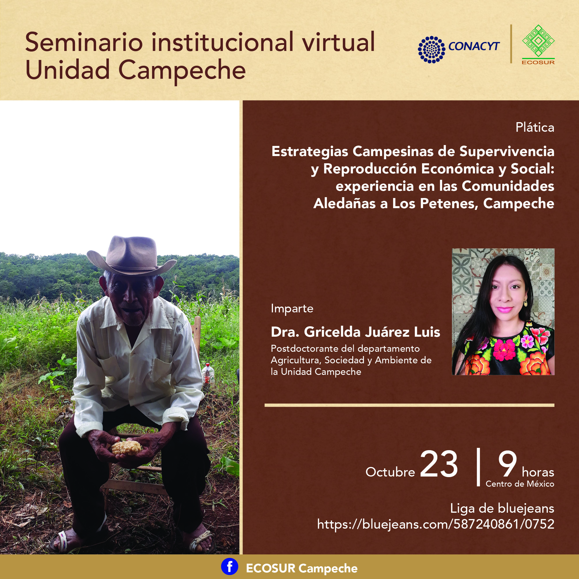 Video del seminario “Estrategias campesinas de supervivencia y reproducción económica y social: experiencias en las comunidades, aledañas a los Petenes, Campeche”