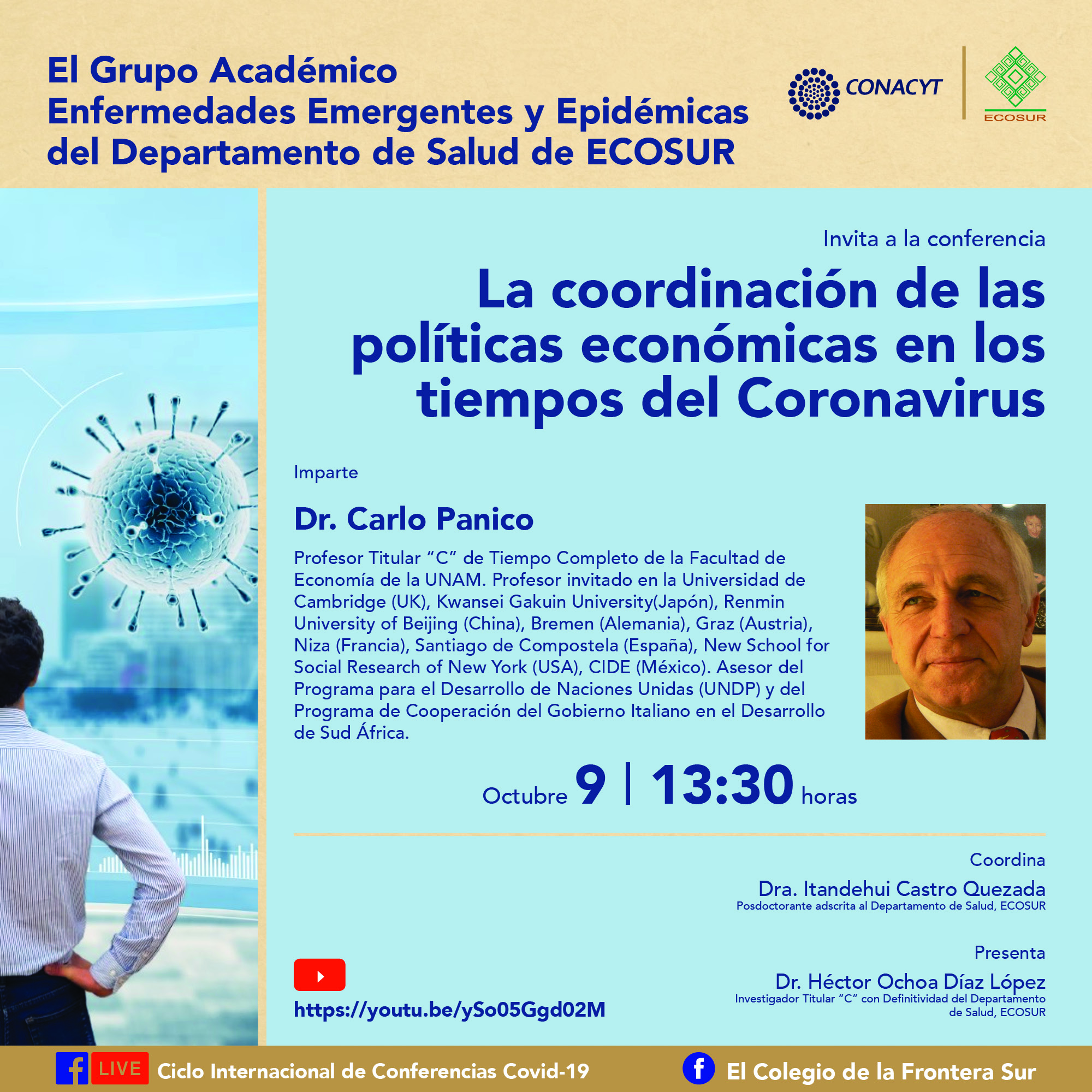 Video de la conferencia “La coordinación de las políticas económicas en los tiempos de Coronavirus”