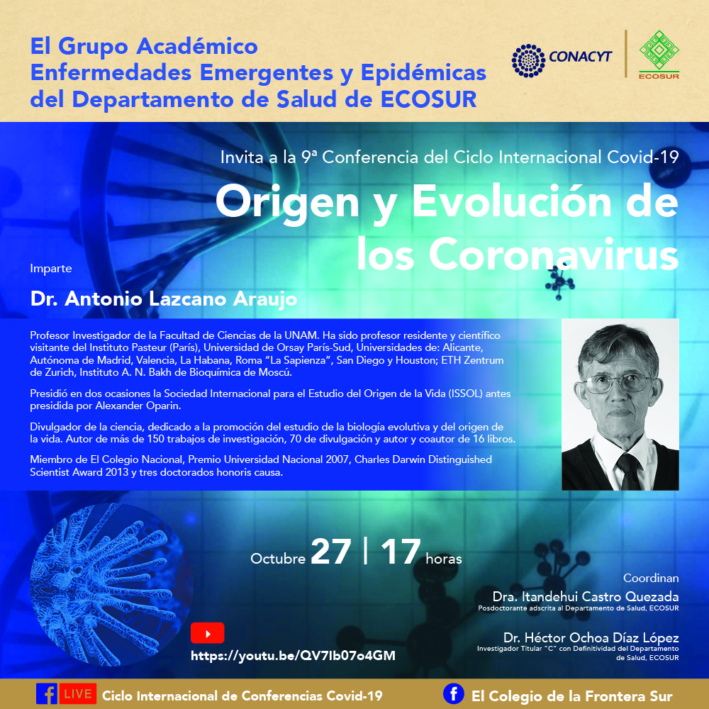 Video de la plática “Origen y evolución de los coronavirus”