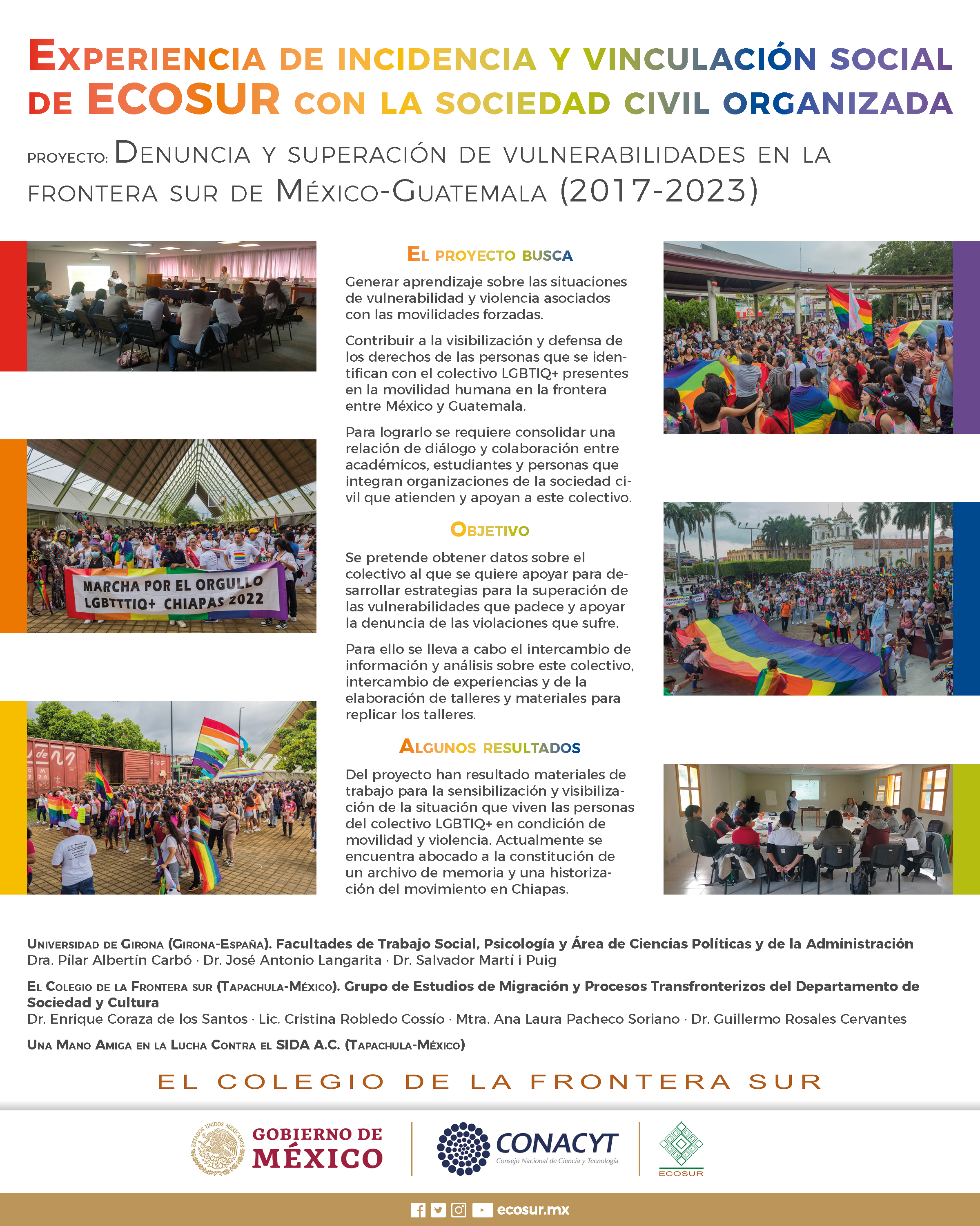 Experiencia de incidencia y vinculación social de ECOSUR con la sociedad civil organizada