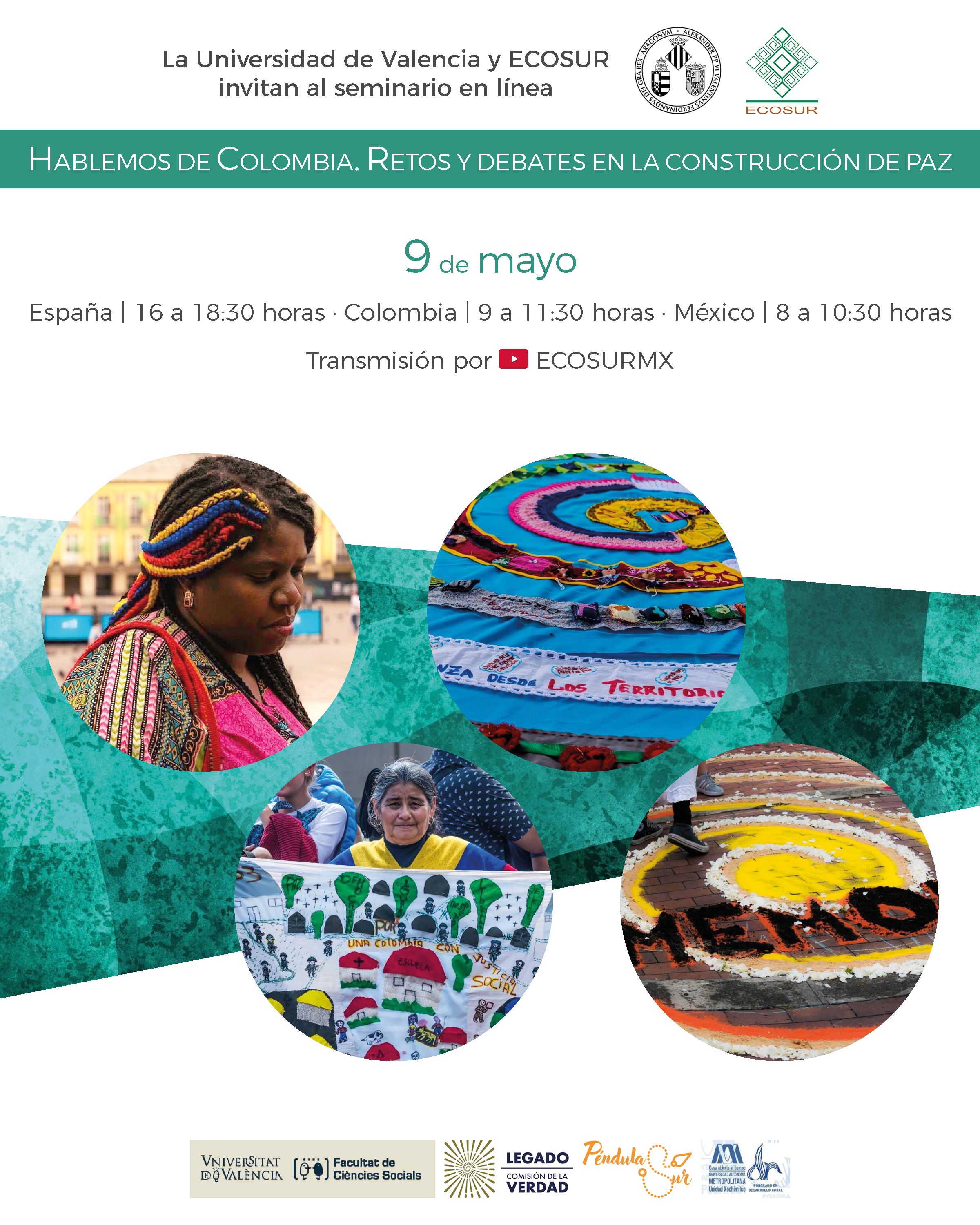 Plática Hablemos de Colombia, retos y debates en la construcción de paz