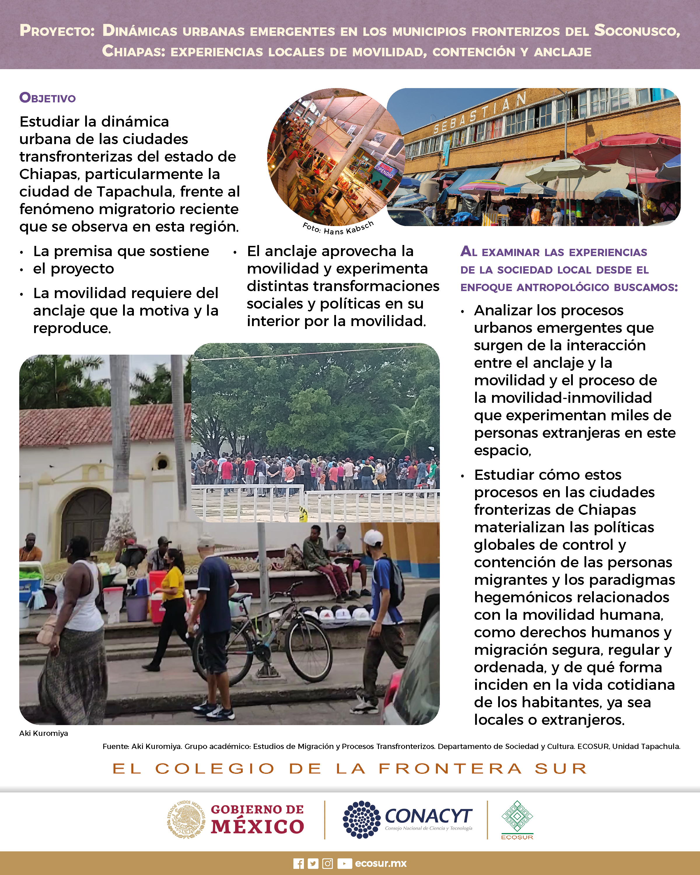 Dinámicas urbanas emergentes en los municipios fronterizos del soconusco, Chiapas: Experiencias locales de movilidad, contención y anclaje