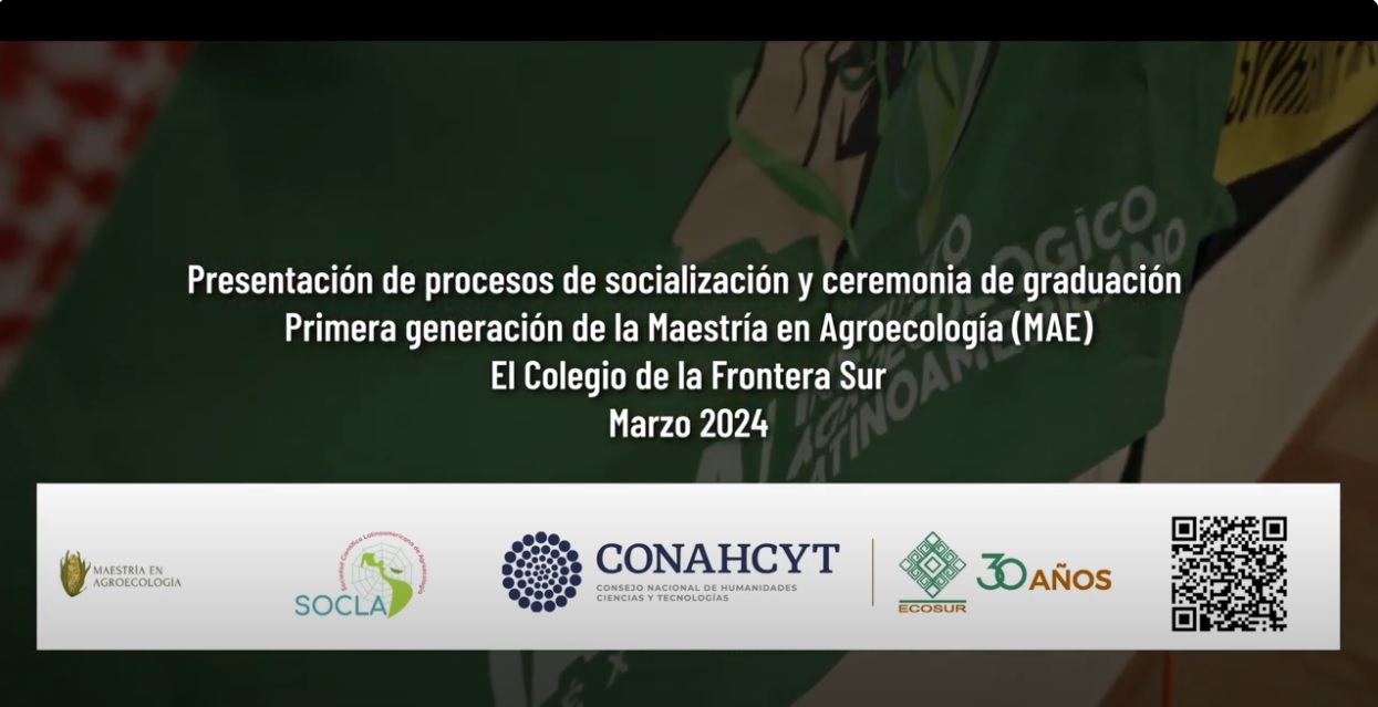 Ceremonia de graduación de la Primera generación de la Maestría en Agroecología