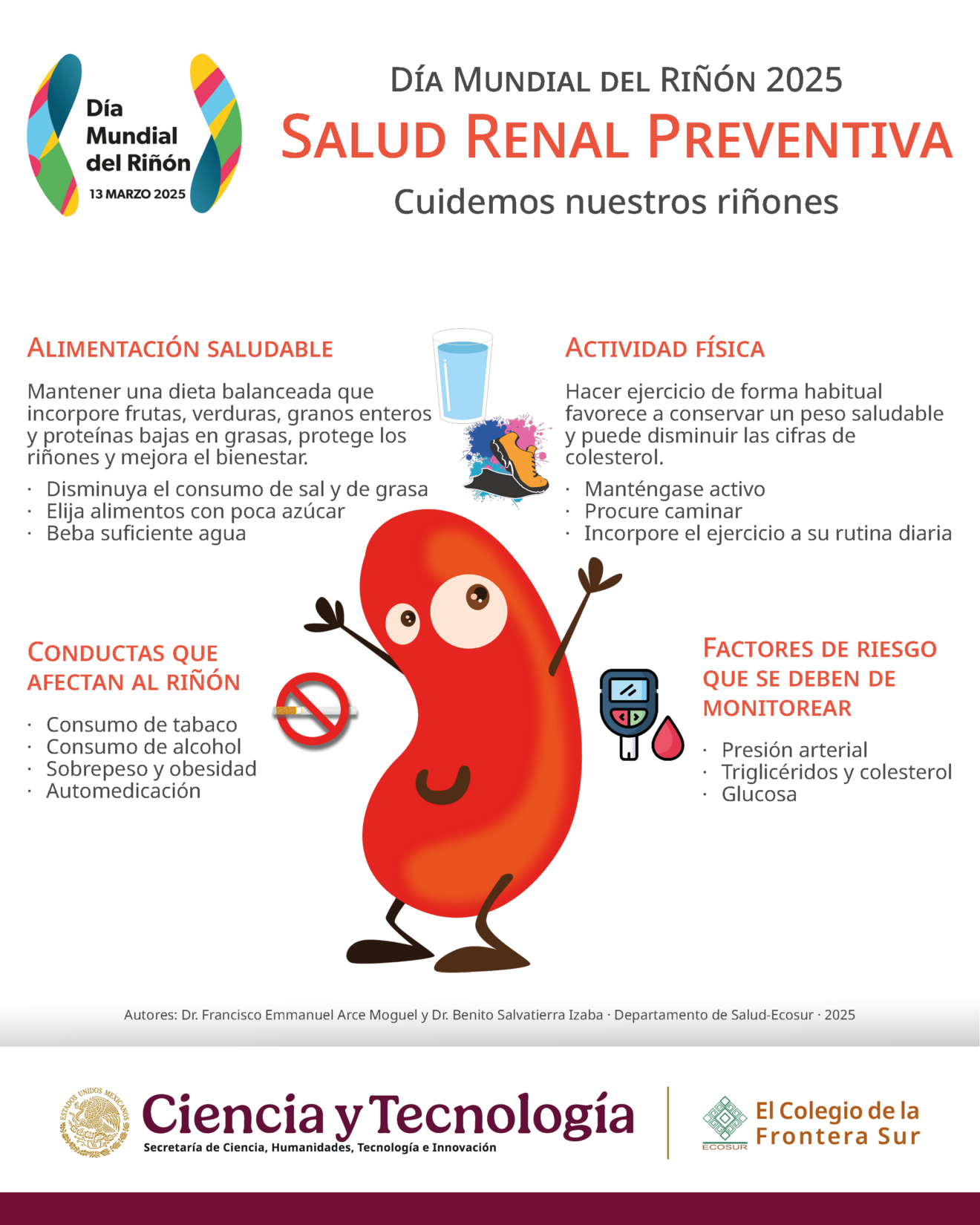 Día Mundial del Riñón 2025 - Portal de El Colegio de la Frontera Sur